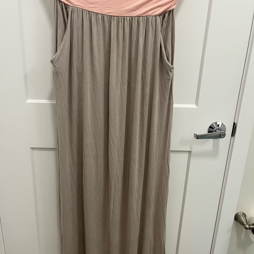 Pinkblush Pink and Taupe Maxi Dress